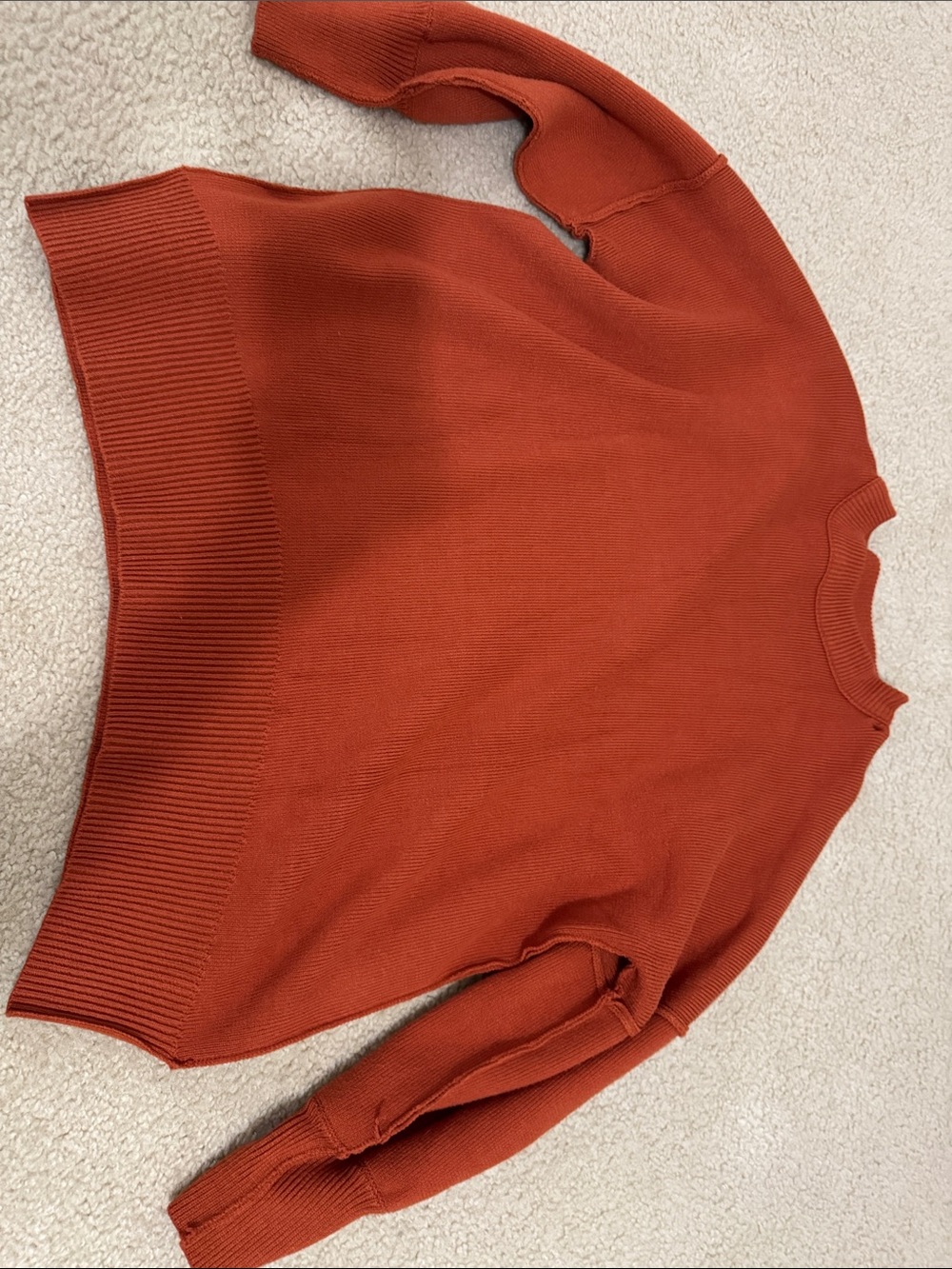 Women's Turtleneck Sweater in Rust Orange